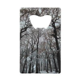 Bäume, im Schnee Geldbeutel Flaschenöffner