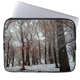Bäume, im Schnee Laptopschutzhülle