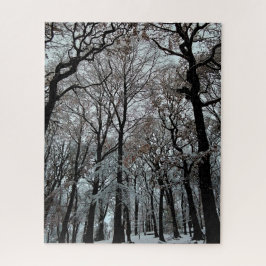 Bäume, im Schnee Puzzle