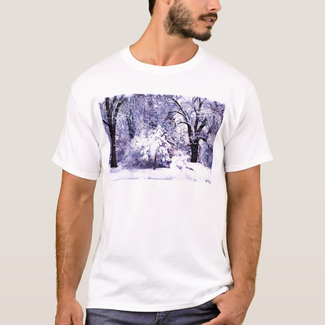 Bäume im Schnee T-Shirt (Vorderseite)