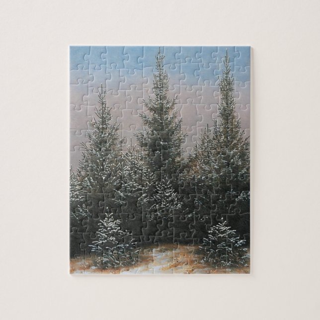 Bäume im Schnee (Winter Weihnachtslandschaft) Puzzle (Vertikal)