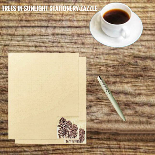 Bäume im Sonnenlicht Briefpapier (Von Creator hochgeladen)