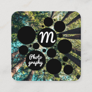 Bäume im Wald   Wildlife Fotografy Quadratische Visitenkarte