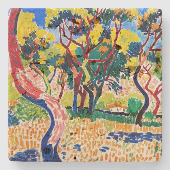 Bäume in Collioure | Andre Derain | Steinuntersetzer (Vorderseite)