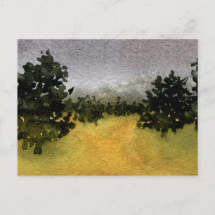 "Bäume in einem Feld 2" "Landstraßen Postkarte