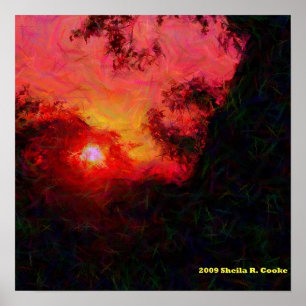 Bäume in Evensong Poster