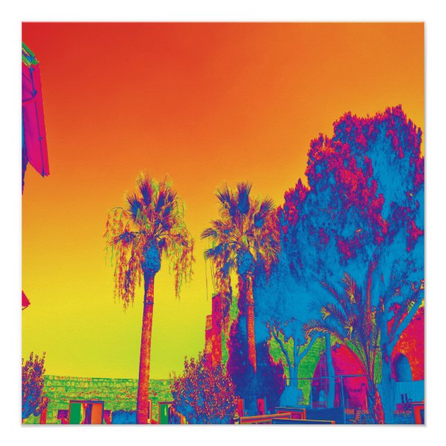 Bäume in Zypern Poster (Vorderseite)