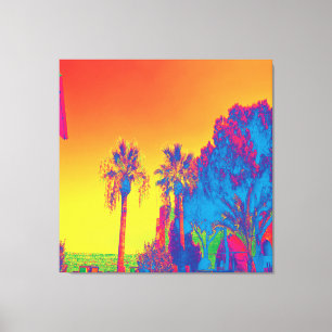 Bäume in Zypern Stretch Leinwanddruck