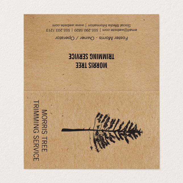 Bäume | Landflucht | Gardener Visitenkarten (Außenseite Aufgefaltet)