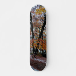 Bäume mit orangefarbenen Blätter Skateboard