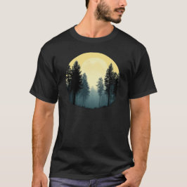 Bäume Naturwald Silhouette T-Shirt