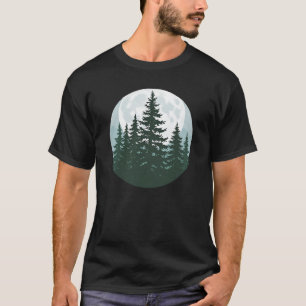Bäume Naturwald Silhouette T-Shirt
