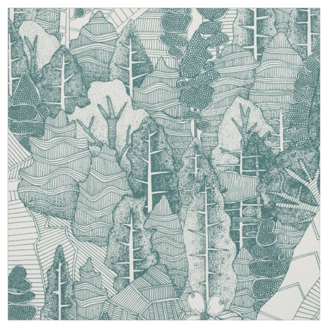 Bäume NC Jade Stoff (Muster)