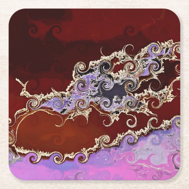 BÄUME RECHTECKIGER PAPPUNTERSETZER (Vorderseite)