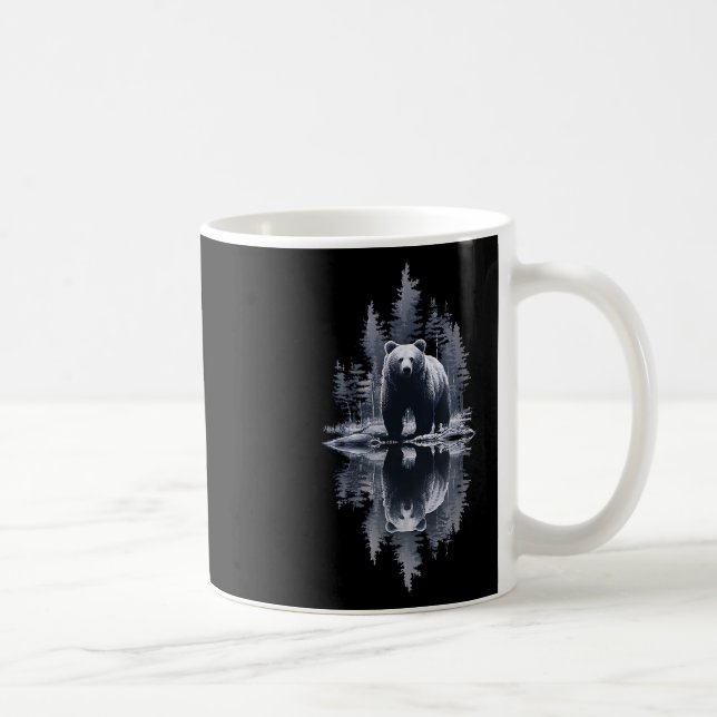 Bäume Reflection Wildlife Nature Bär Außenbereich Kaffeetasse (Rechts)