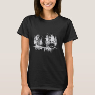 Bäume Reflektion Wildnis Natur Tierbären Outdo T-Shirt