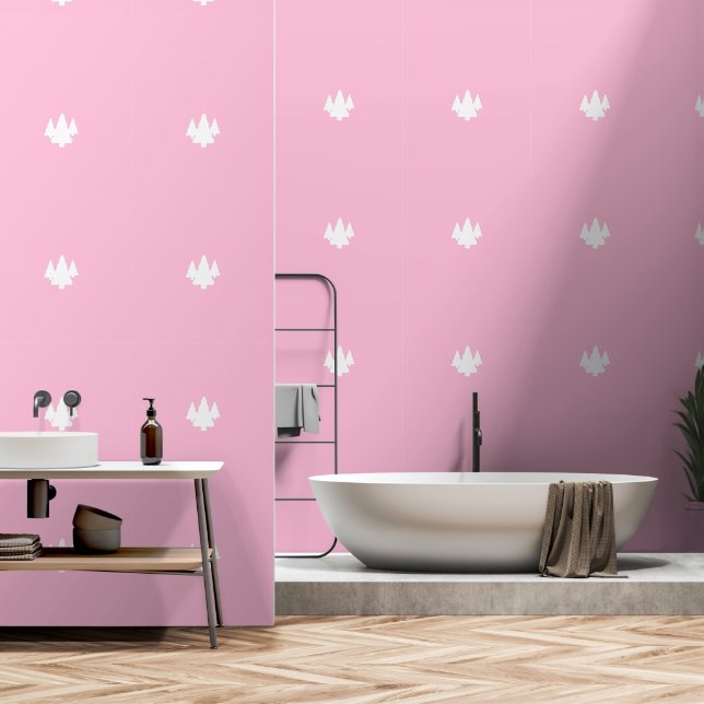 Bäume rosa tapete (Badezimmer)