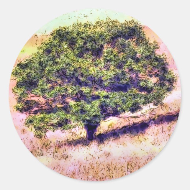 BÄUME RUNDER AUFKLEBER (Vorderseite)