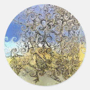 BÄUME RUNDER AUFKLEBER