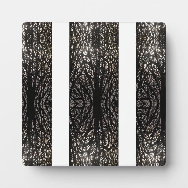 Bäume schwarz-weiß fotoplatte (Vorderseite)