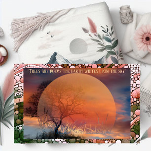 Bäume sind Gedichte, die die Erde über den Himmel  Decke