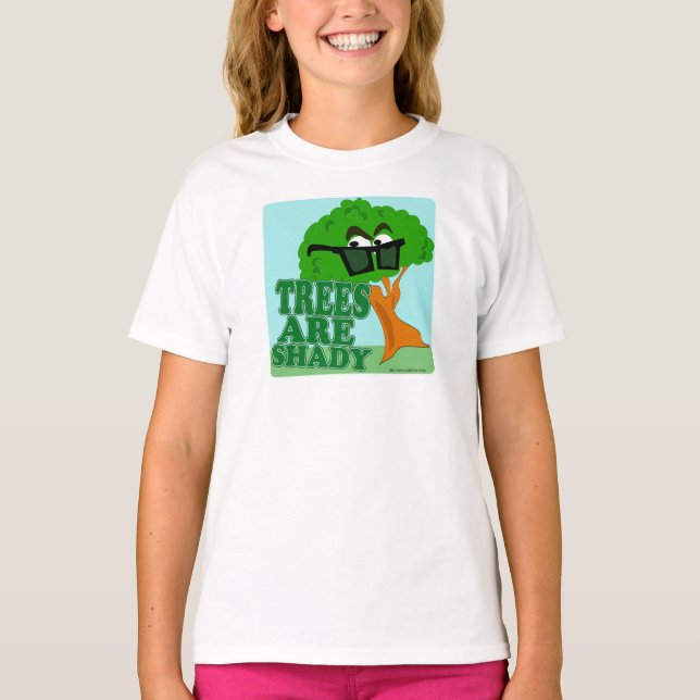 Bäume sind schattige, sonnige Cartoon T-Shirt (Vorderseite)