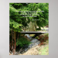 Bäume & Stream Bridge Ephesians 2:8,9 Print