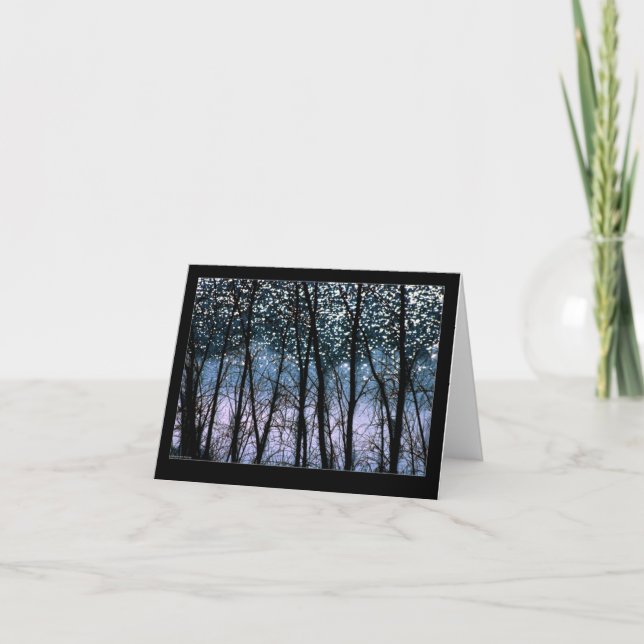 Bäume u. Sun-Glitzern Karte (Vorderseite)