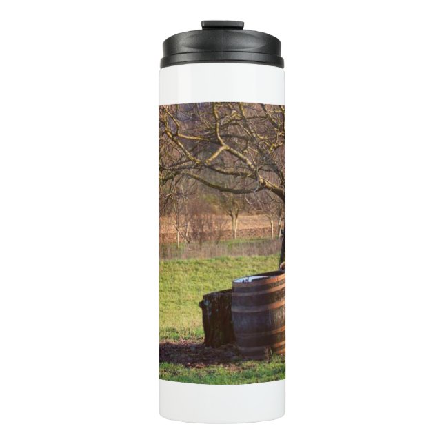 Bäume und Barell 11 Thermosbecher (Vorderseite)