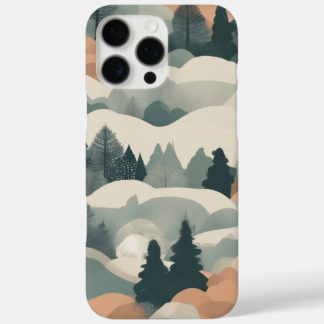 Bäume und Berge Boho Abstract Design Case-Mate iPhone Hülle (Rückseite)