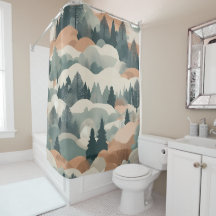 Bäume und Berge Boho Abstract Design