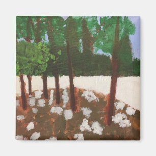 Bäume und Blume bemalt Magneten Magnet