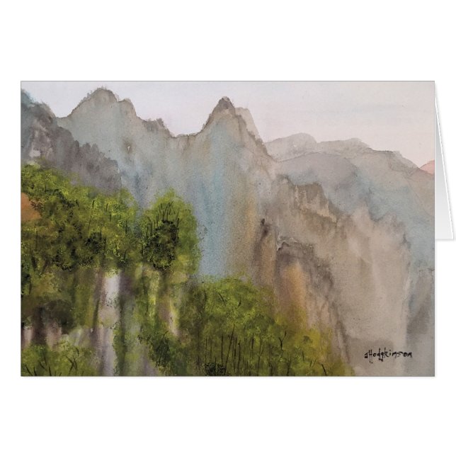 BÄUME UND GEBIRGS   karte (Vorderseite (Horizontal))