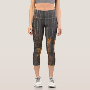 Bäume und goldenes Herbstlaub Capri Leggings
