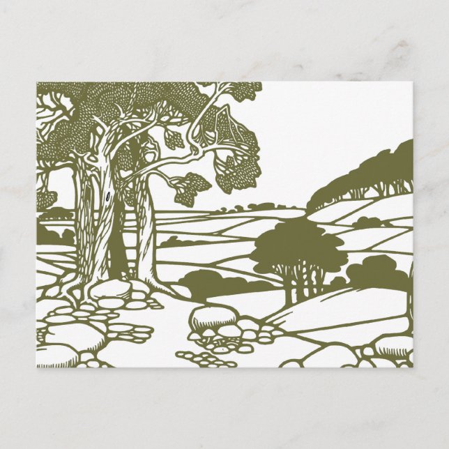 Bäume und Landschaften Postkarte (Vorderseite)