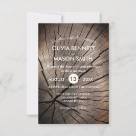 Bäume und Natur-Texturierte Hochzeitseinladung Einladung