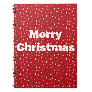 Bäume und Snowflakes Weihnachtsgeschenk Notizblock