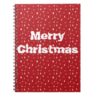 Bäume und Snowflakes Weihnachtsgeschenk Notizblock