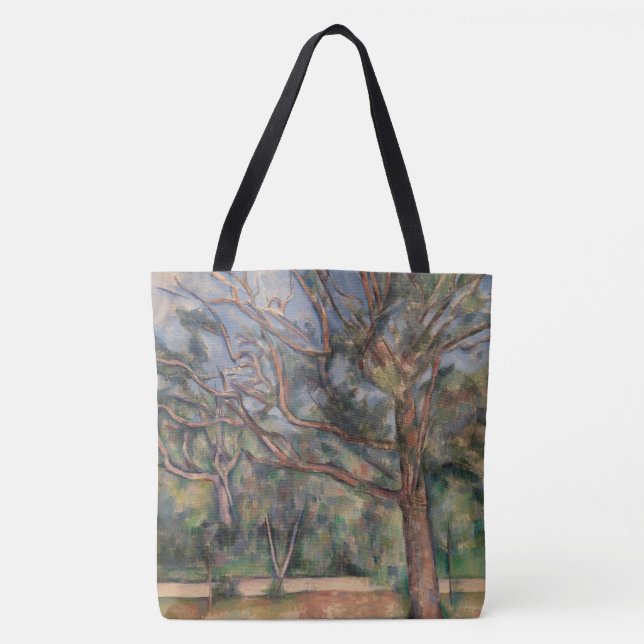 Bäume und Straße, postimpressionistische Landschaf (Vorderseite)