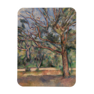 Bäume und Straße, postimpressionistische Landschaf Magnet