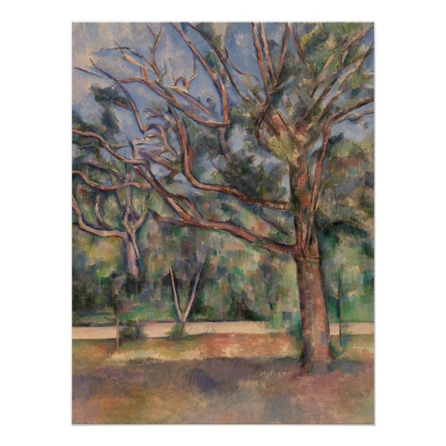 Bäume und Straße, postimpressionistische Landschaf Poster (Vorderseite)
