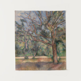 Bäume und Straße, postimpressionistische Landschaf Wandteppich
