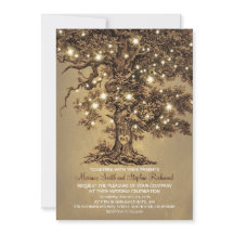 Bäume und Streichellichter Rustikale Hochzeit