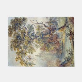 Bäume und Teich (von John Ruskin) Fußmatte