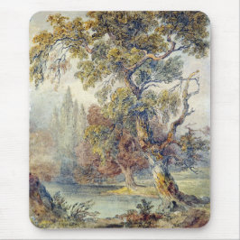 Bäume und Teich (von John Ruskin) Mousepad