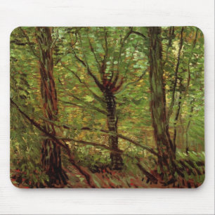 Bäume und Unterholz von Vincent van Gogh Mousepad