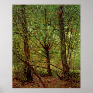 Bäume und Unterholz von Vincent van Gogh Poster