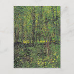 Bäume und Unterwuchs von Van Gogh Postkarte<br><div class="desc">Vincent Van Gogh Landschaftsmalerei Serie - Bäume und Unterholz</div>