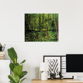 Bäume und Unterwuchs von Vincent van Gogh Poster
