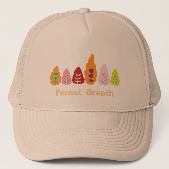 Bäume-Wald-Atem Truckerkappe (Vorderseite)